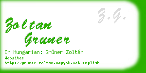 zoltan gruner business card