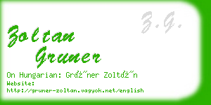 zoltan gruner business card